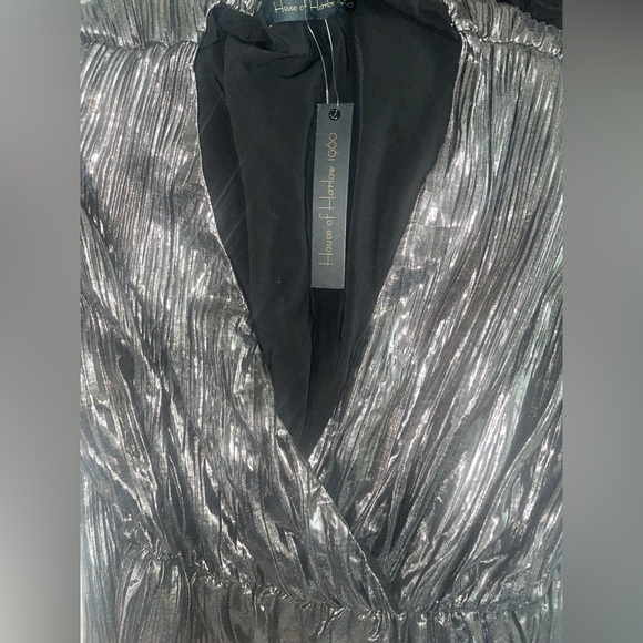 New! REVOLVE House Of Harlow 1960 Sabrina Dress in Gunmetal Stretch ✨ XS NWT - Picture 7 of 7